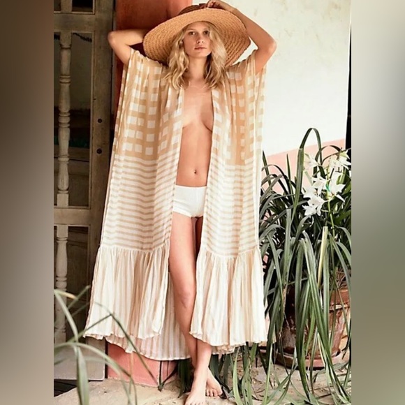 Free People Jackets & Blazers - Free People Kenna Kimono Top Duster Gauzy Maxi ONE SIZE NWOT